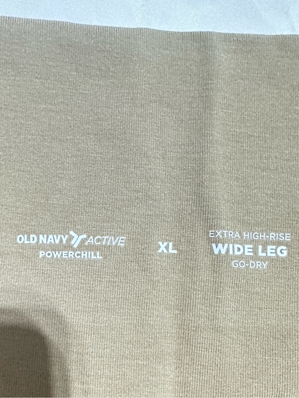Old Navy Active Wide Leg Pants XL Beige Extra High Rise Go-Dry StretchYoga Pants - Picture 4 of 5